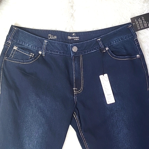 NWT Revolution By Rickis, Classic Rise Relaxed Bootcut, Plus Size 35, L 33 - Picture 3 of 8